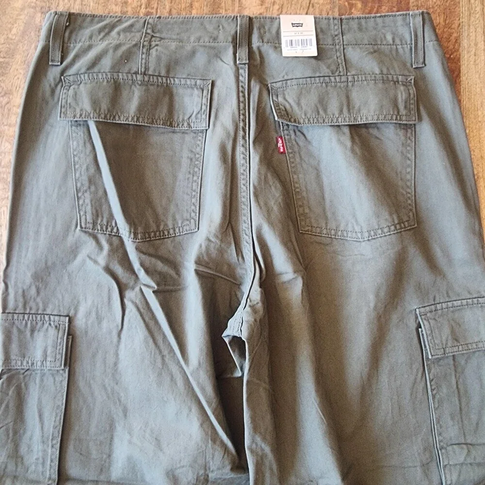 Levi's '94 Baggy Cargo Pants Mens 32 Green Adjustable Hem Workwear